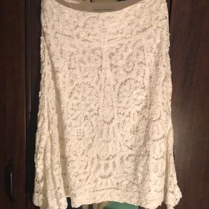 Banana Republic Embroidered Skirt with Slip